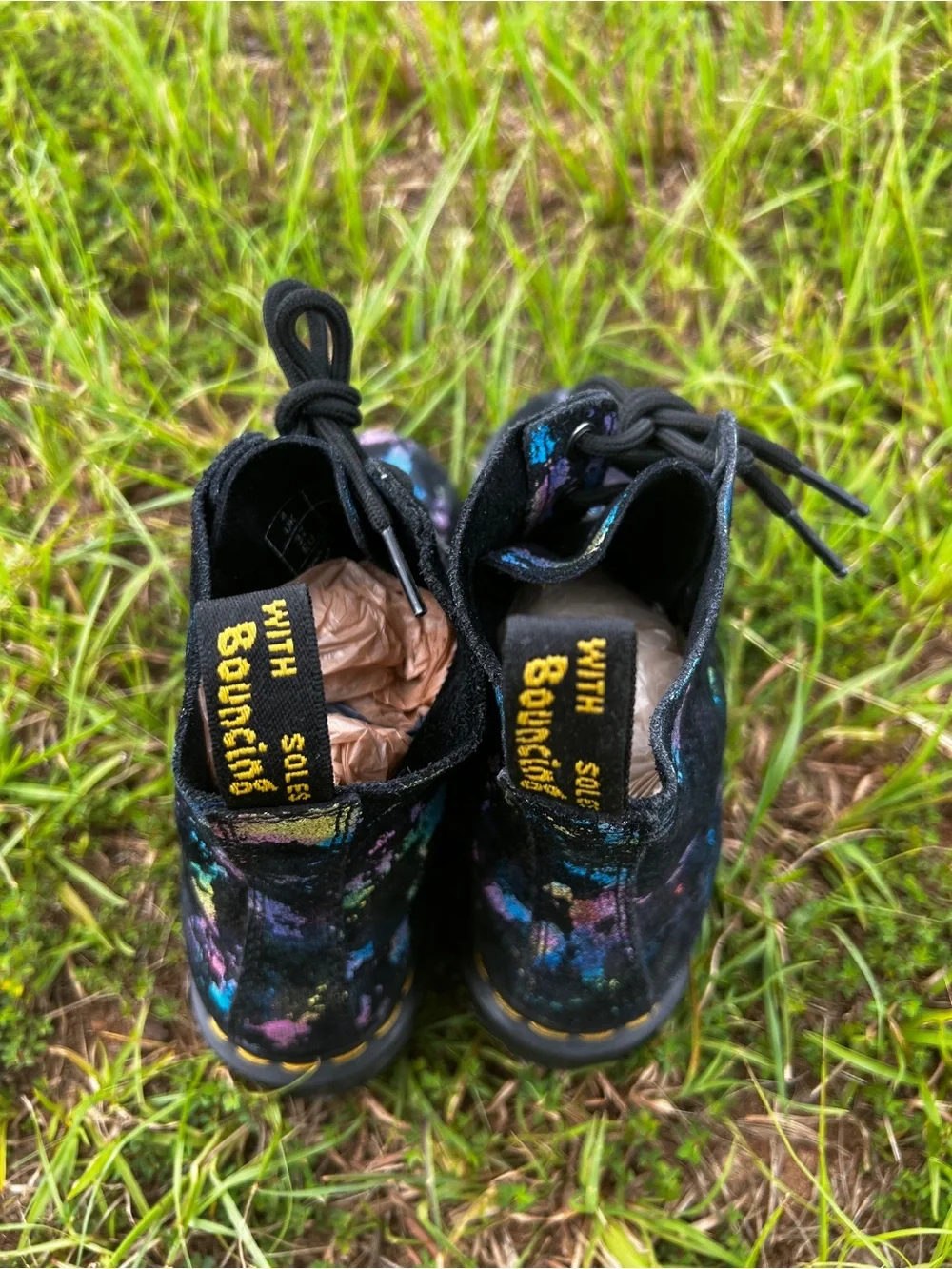 RARE Dr. Martens size 4.5 Youth 1460 Pascal Tutti Fruiti Speckled Boots